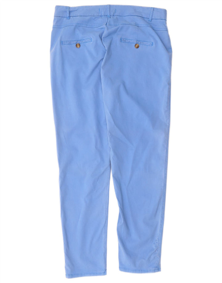 Zara Pantalon Chino Slim Femme EU 38 Small W28 L27 Bleu Lyocell