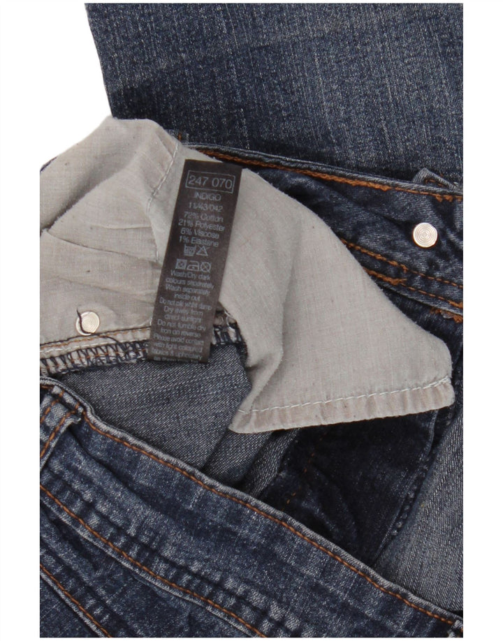 M&Co Bermuda en jean pour femme UK 12 Medium W32 Bleu Coton