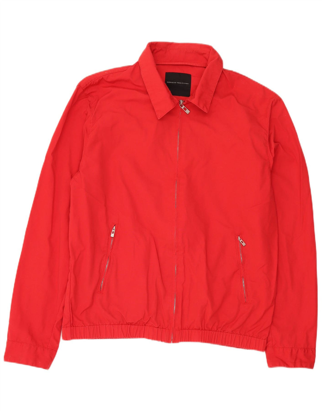Sergio Tacchini Veste Bomber Homme UK 44 2XL Coton Rouge