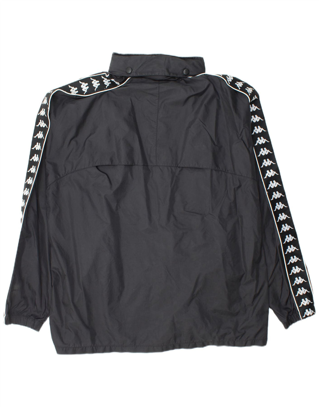 KAPPA Veste coupe-vent graphique pour homme UK 42 XL Nylon noir