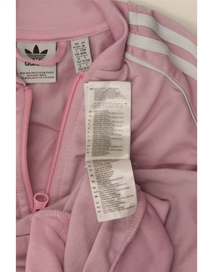 Veste de survêtement Adidas Fille 11-12 ans Rose Polyester