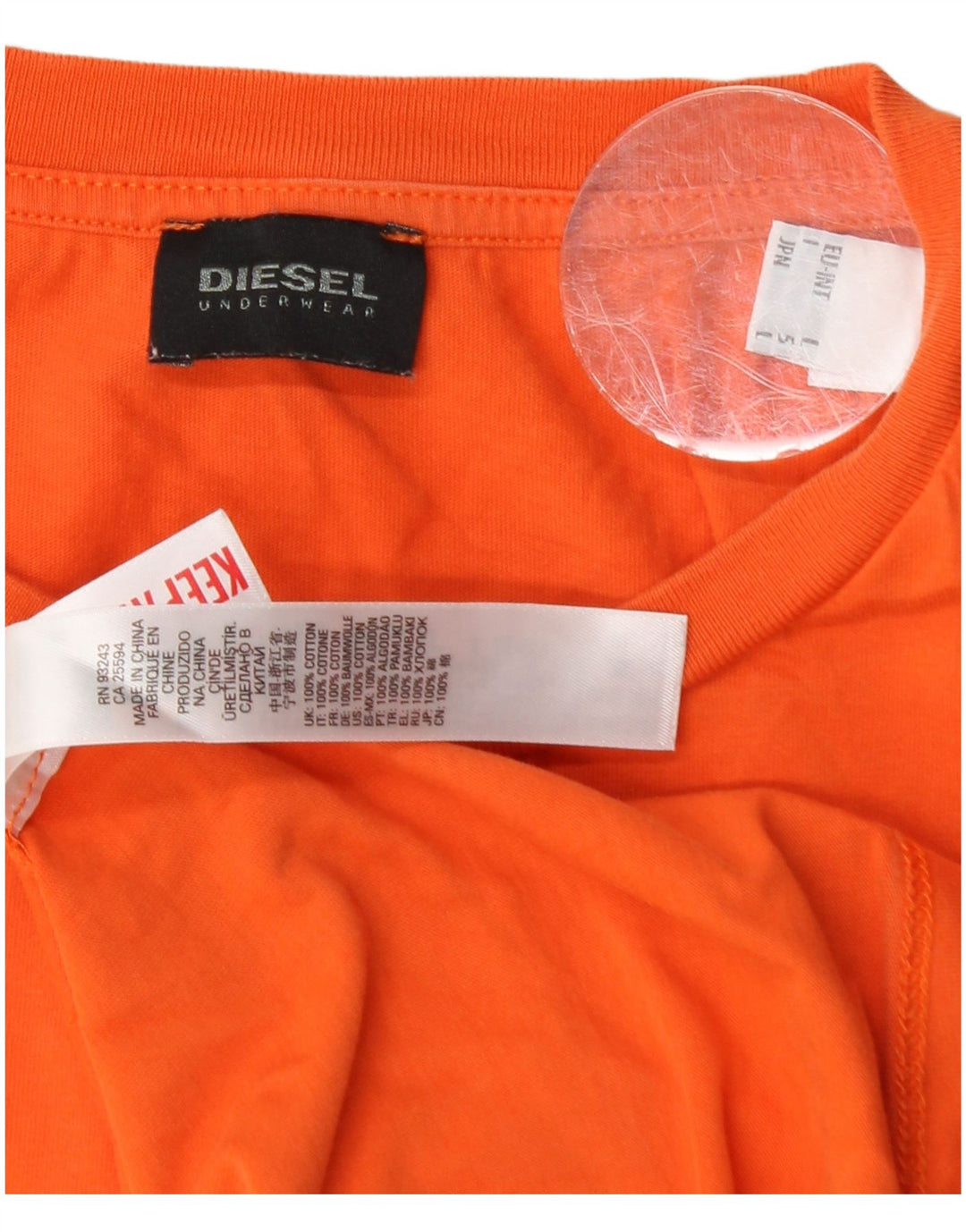 DIESEL T-Shirt Garçon 15-16 ans Grand Orange Coton