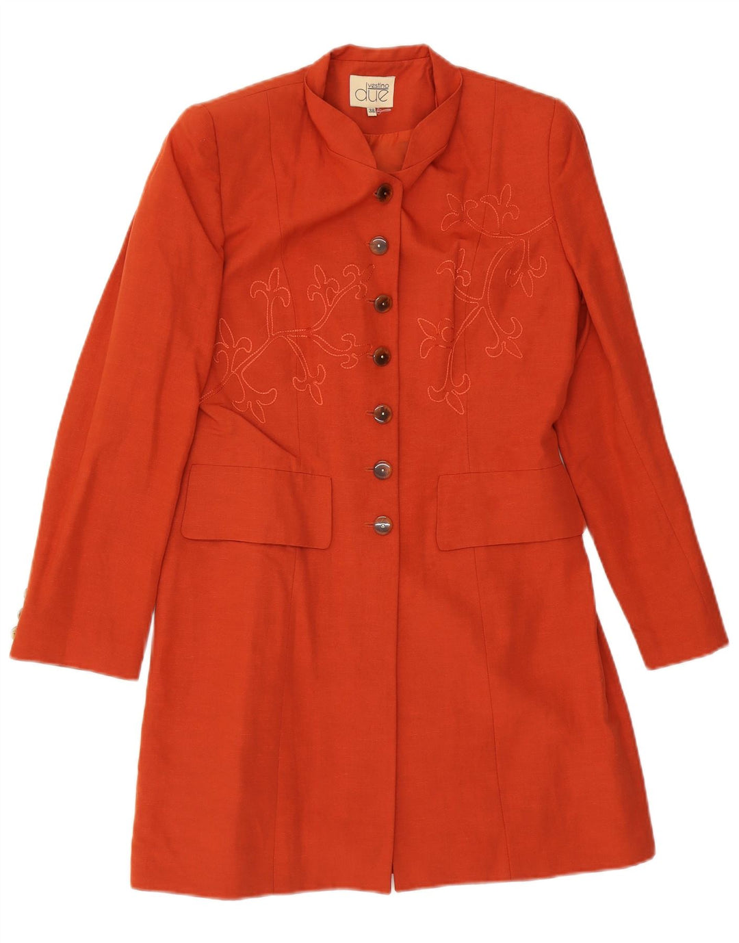 Vestino Due Pardessus Femme EU 38 Moyen Orange Paisley Modal