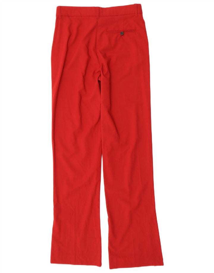 Zara Pantalon Chino Bootcut Femme Petit W26 L33 Rouge Polyester