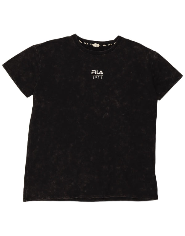 Fila T-Shirt Homme Top 2XL Noir Tie Dye Coton