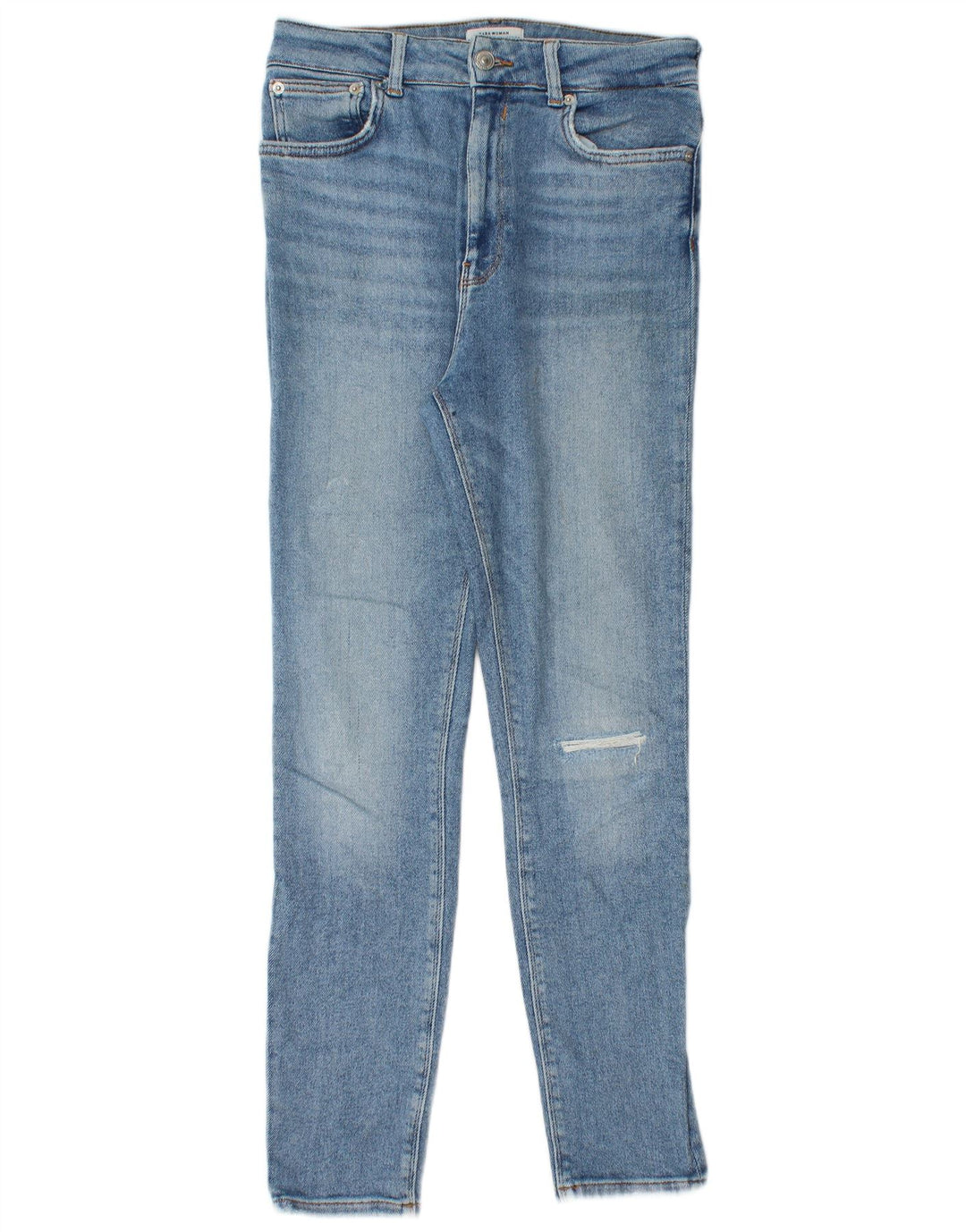 Zara Jean skinny effet vieilli pour femme EU 38 Small W28 L27 Bleu