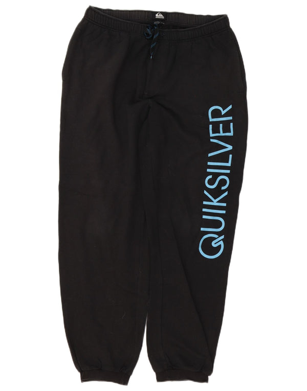 Quiksilver Pantalon de Survêtement Graphique pour Homme Joggers Large Noir Coton