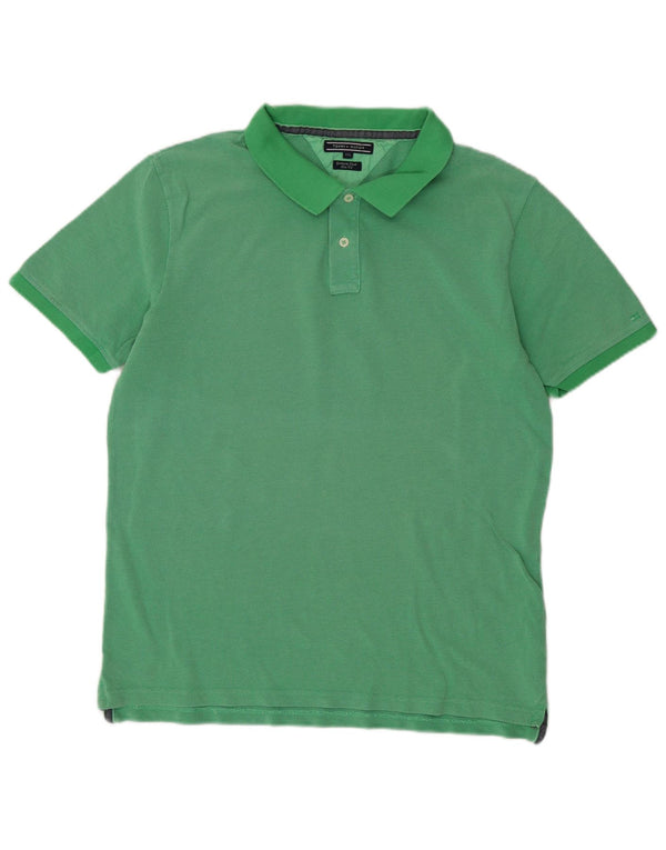 Tommy Hilfiger Polo coupe slim pour homme 2XL en coton vert