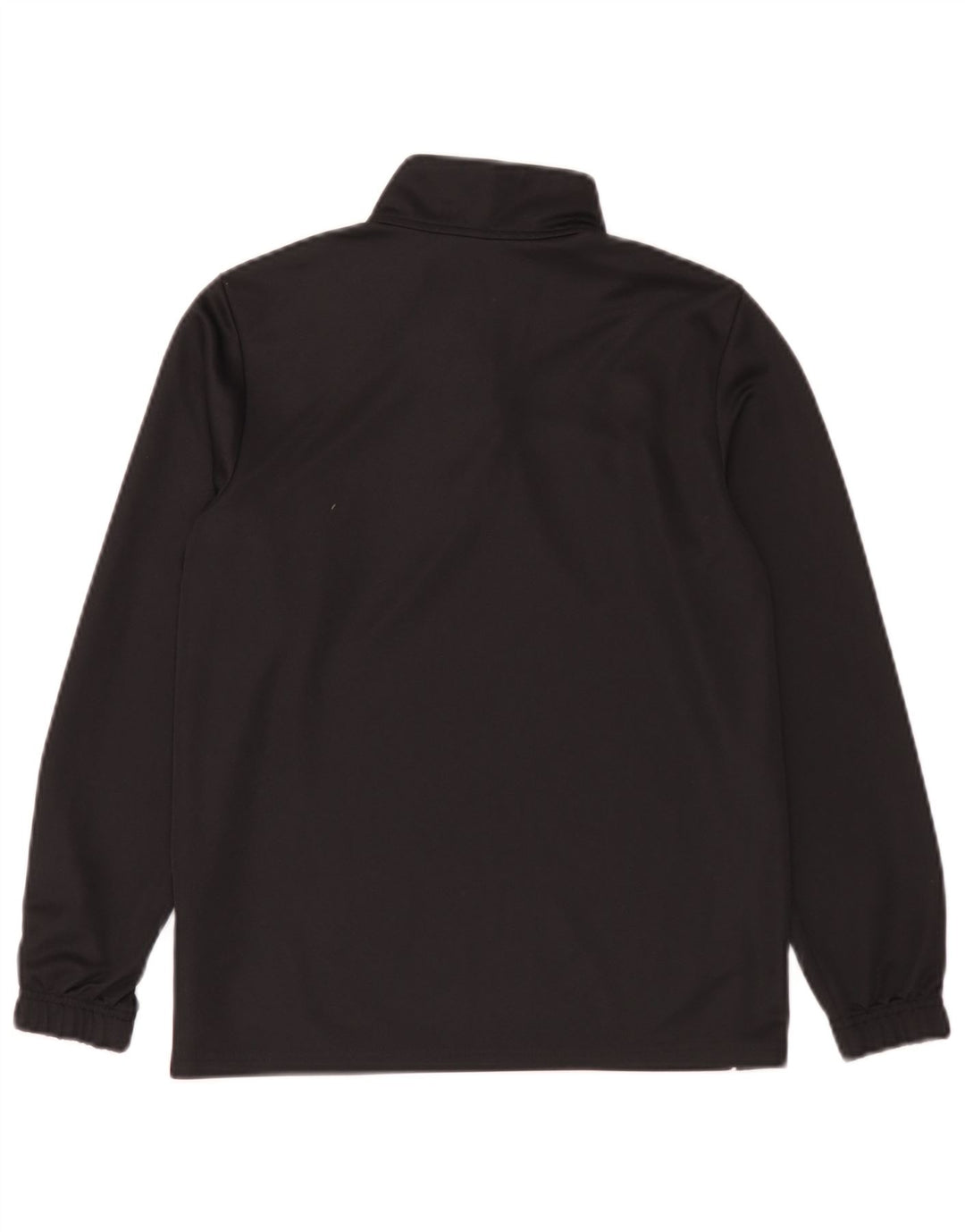 Adidas Garçon Climalite Zip Neck Top Manches Longues 11-12 ans Noir Polyester