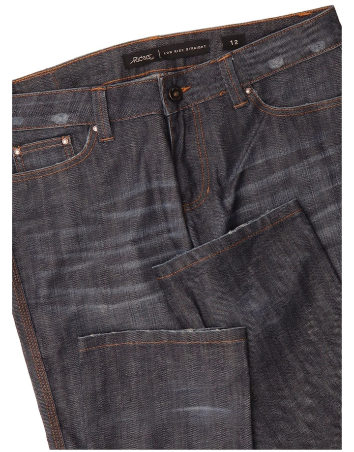 LEE Riders Jean droit taille basse pour femme US 12 Large W34 L33 Bleu marine