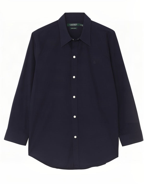 Ralph Lauren Chemise Femme UK 14 Coton Bleu Marine Moyen