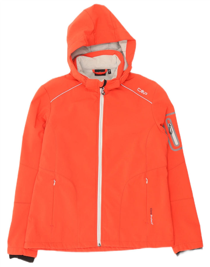 CMP Veste coupe-vent à capuche pour femme EU 42 Large Orange Polyester