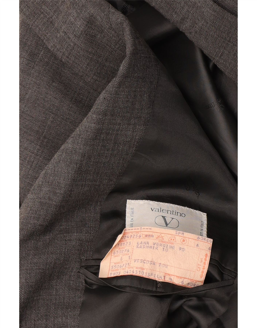 Valentino Veste Blazer 2 Boutons Homme UK 42 XL Gris Laine Vierge