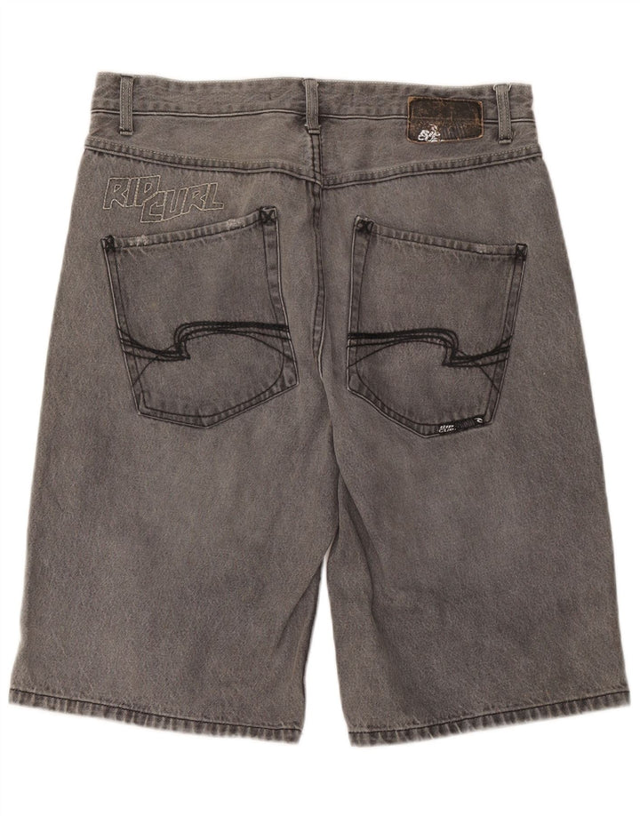 Rip Curl Short en jean graphique pour hommes W36 grand coton gris