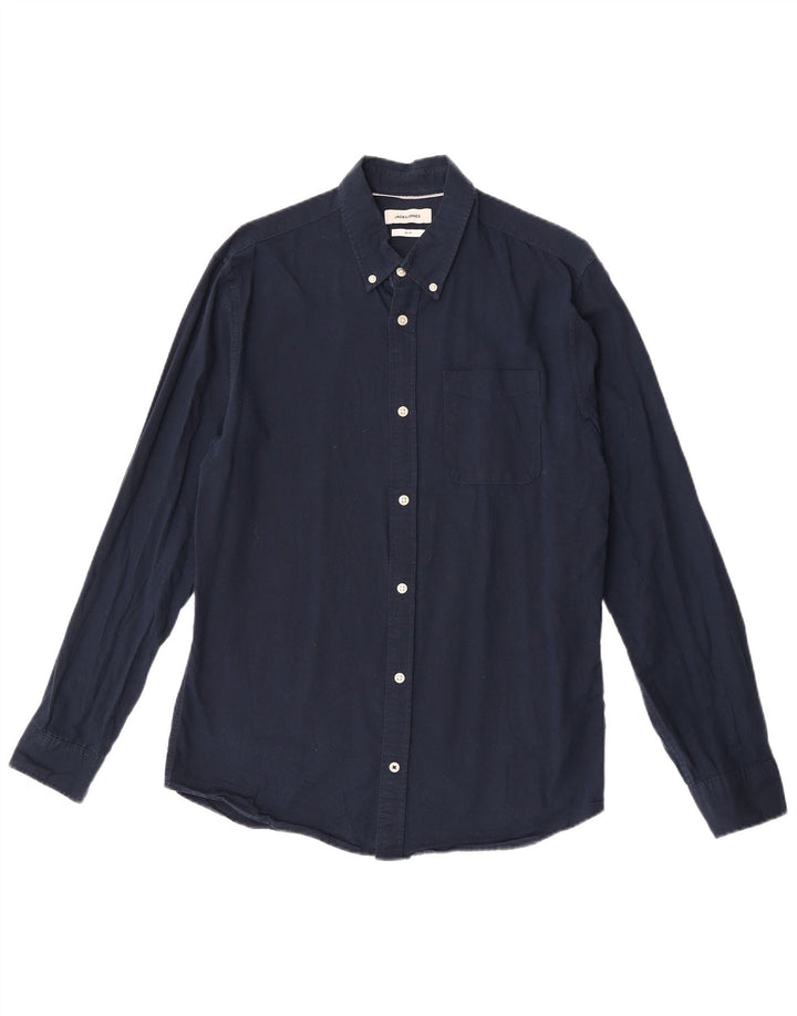 Jack & Jones Chemise Slim Fit Bleu Marine Moyen Coton