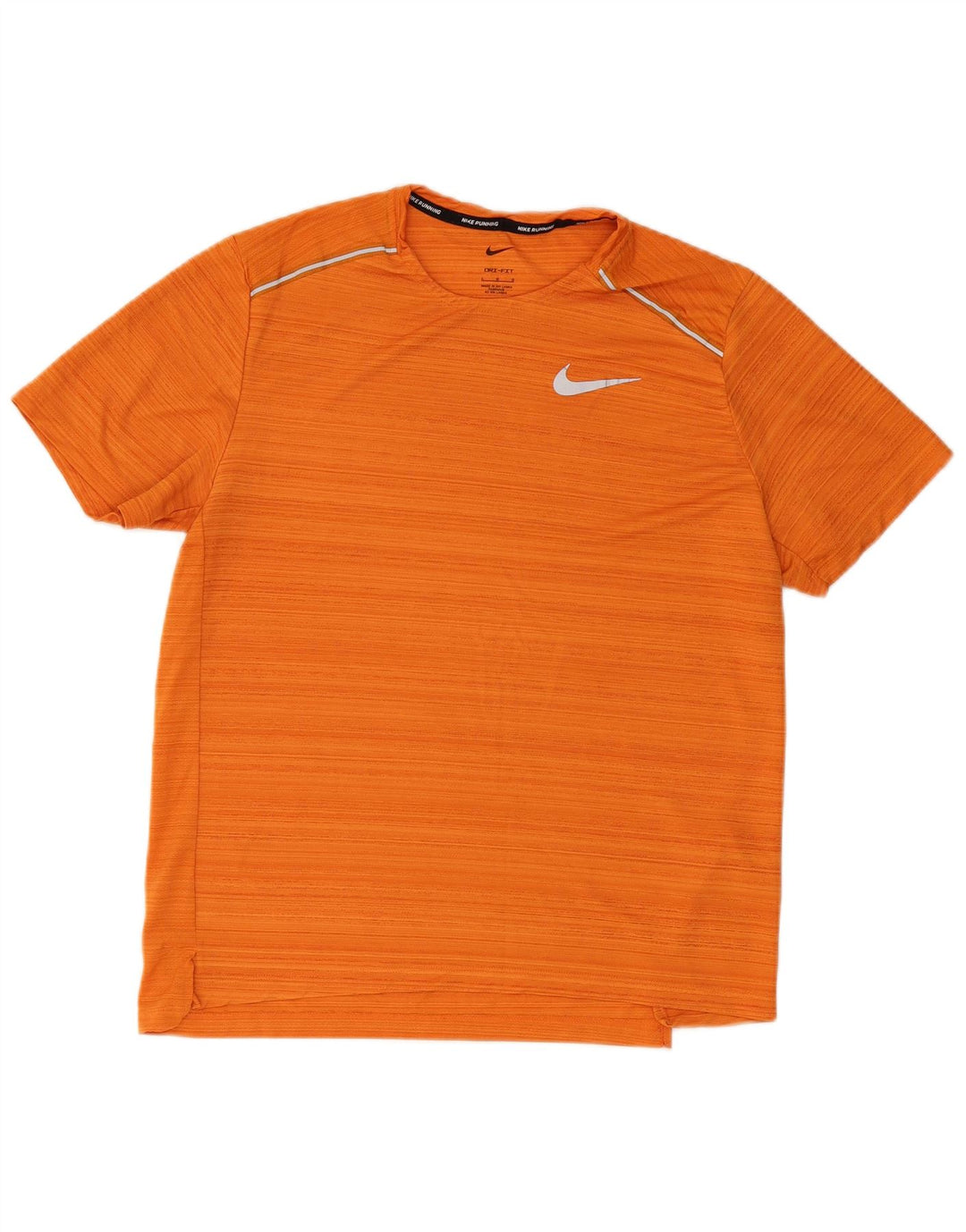 NIKE T-shirt Dri Fit pour homme en polyester à fines rayures orange