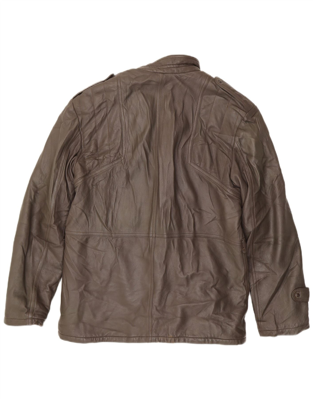 VINTAGE Veste en cuir homme IT 54 2XL Cuir marron