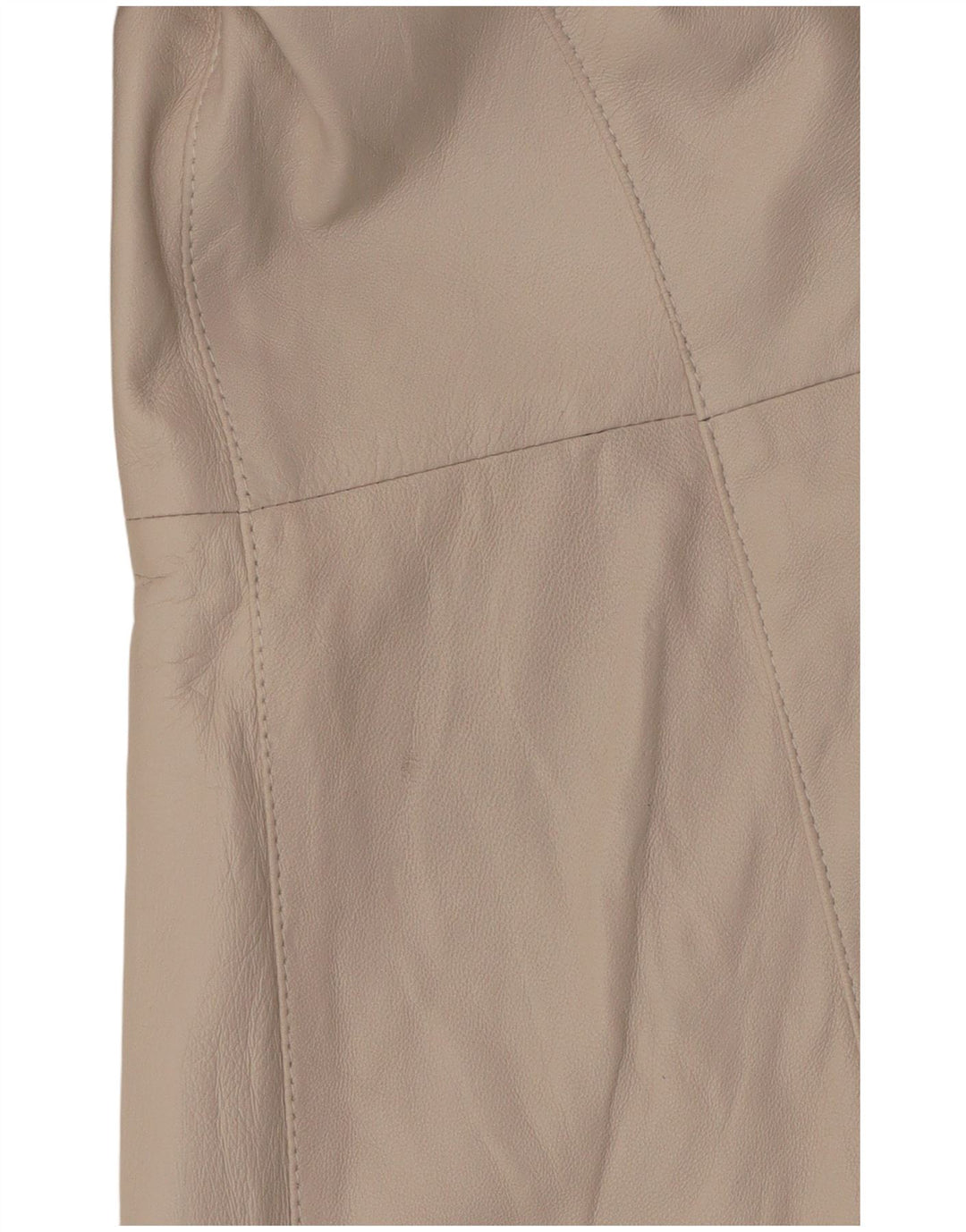 manteau en cuir femme vintage IT 42 Cuir blanc cassé moyen