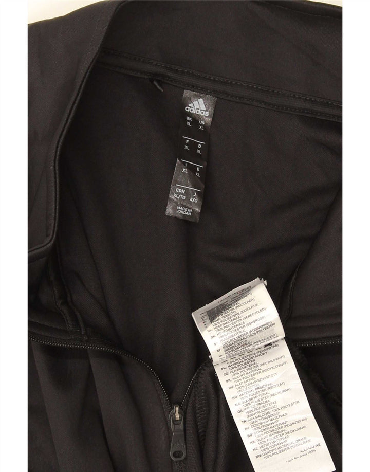 Adidas Haut à col zippé à manches longues XL Noir Polyester