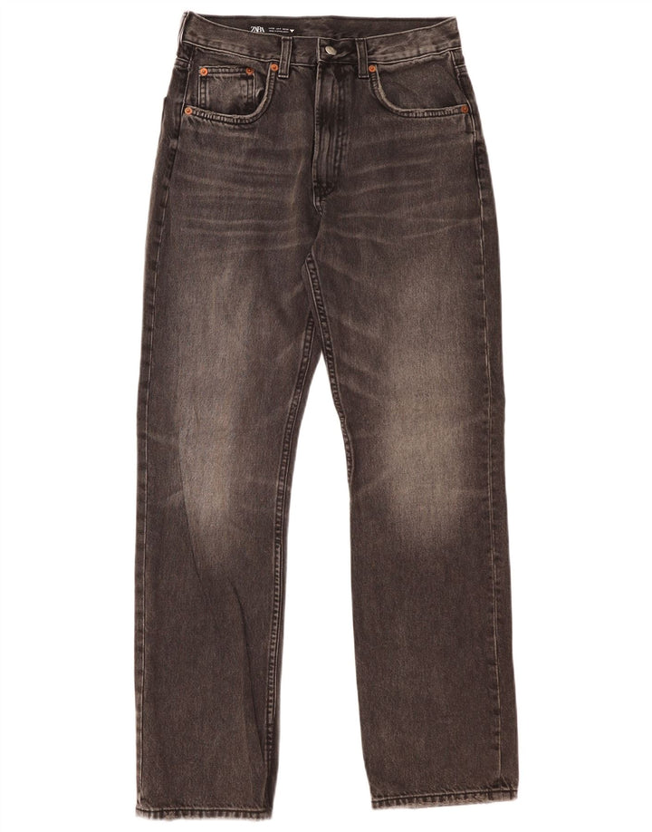 Zara Jean droit femme EU 38 petit W29 L30 coton gris