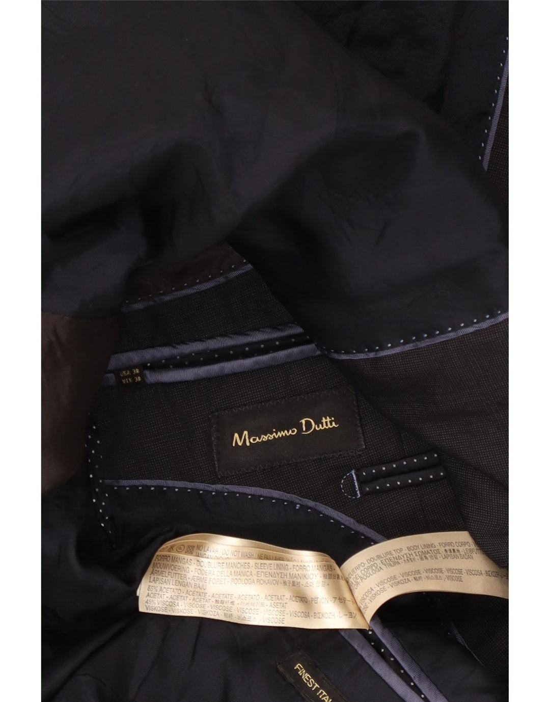 Massimo Dutti Veste Blazer 2 Boutons Homme EU 48 Gris Moyen Acétate