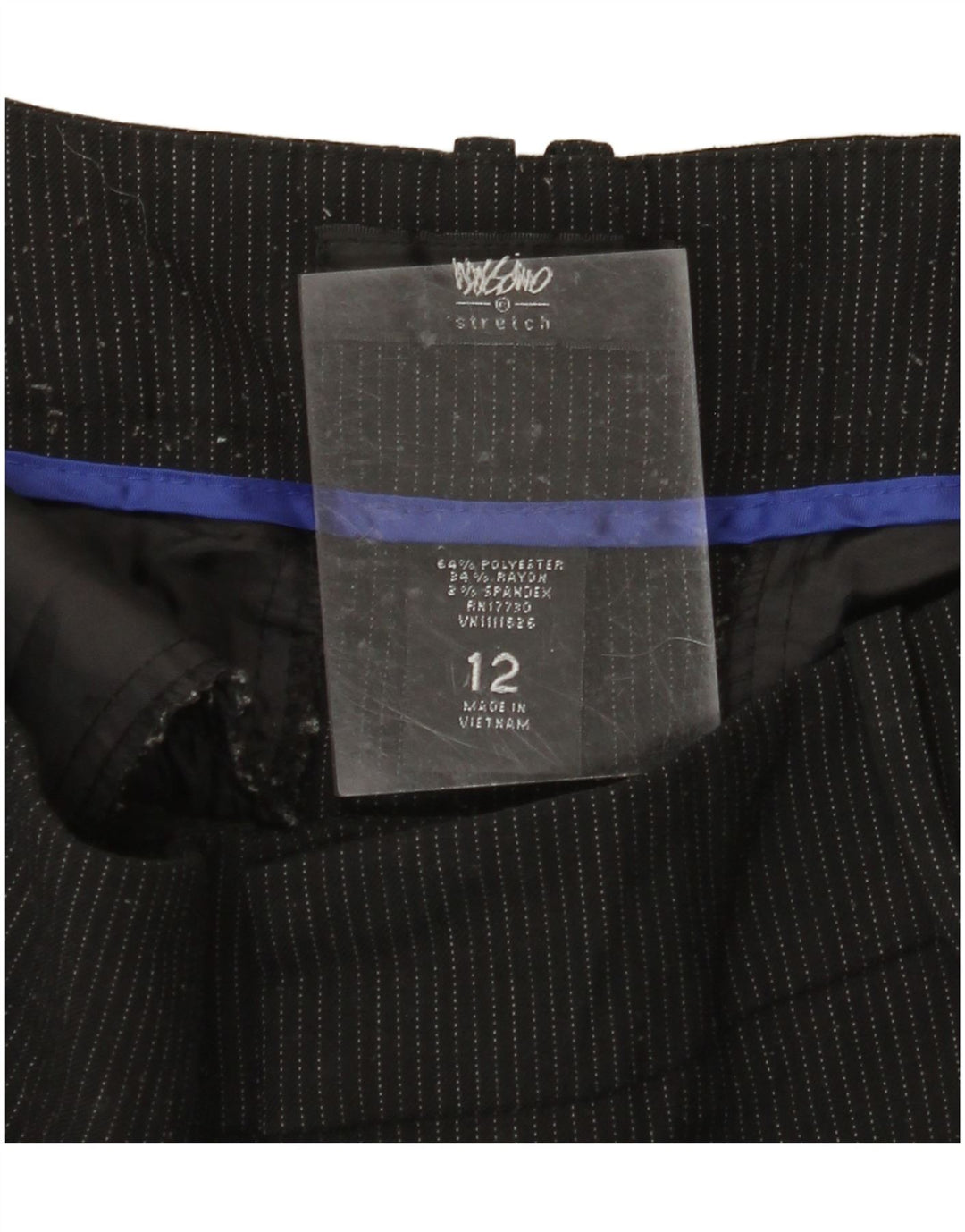 MOSSIMO Pantalon décontracté bootcut pour femme US 12 Large W34 L31 Noir à fines rayures