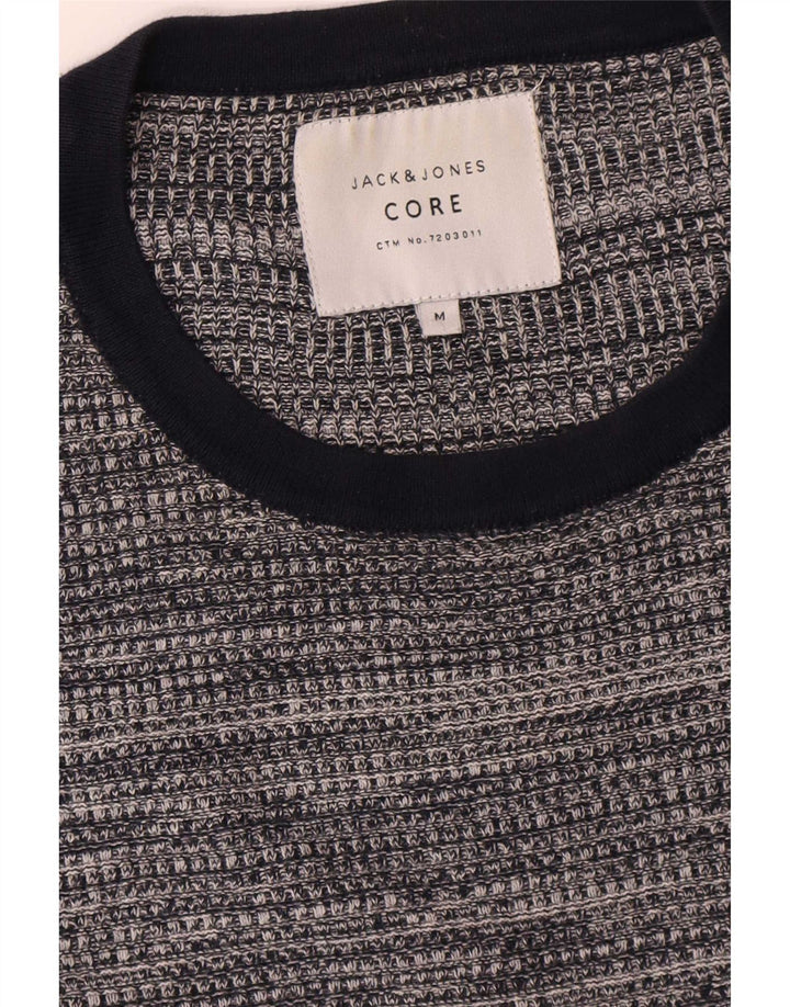 Jack & Jones Pull Col Rond Homme Gris Moyen Moucheté Coton