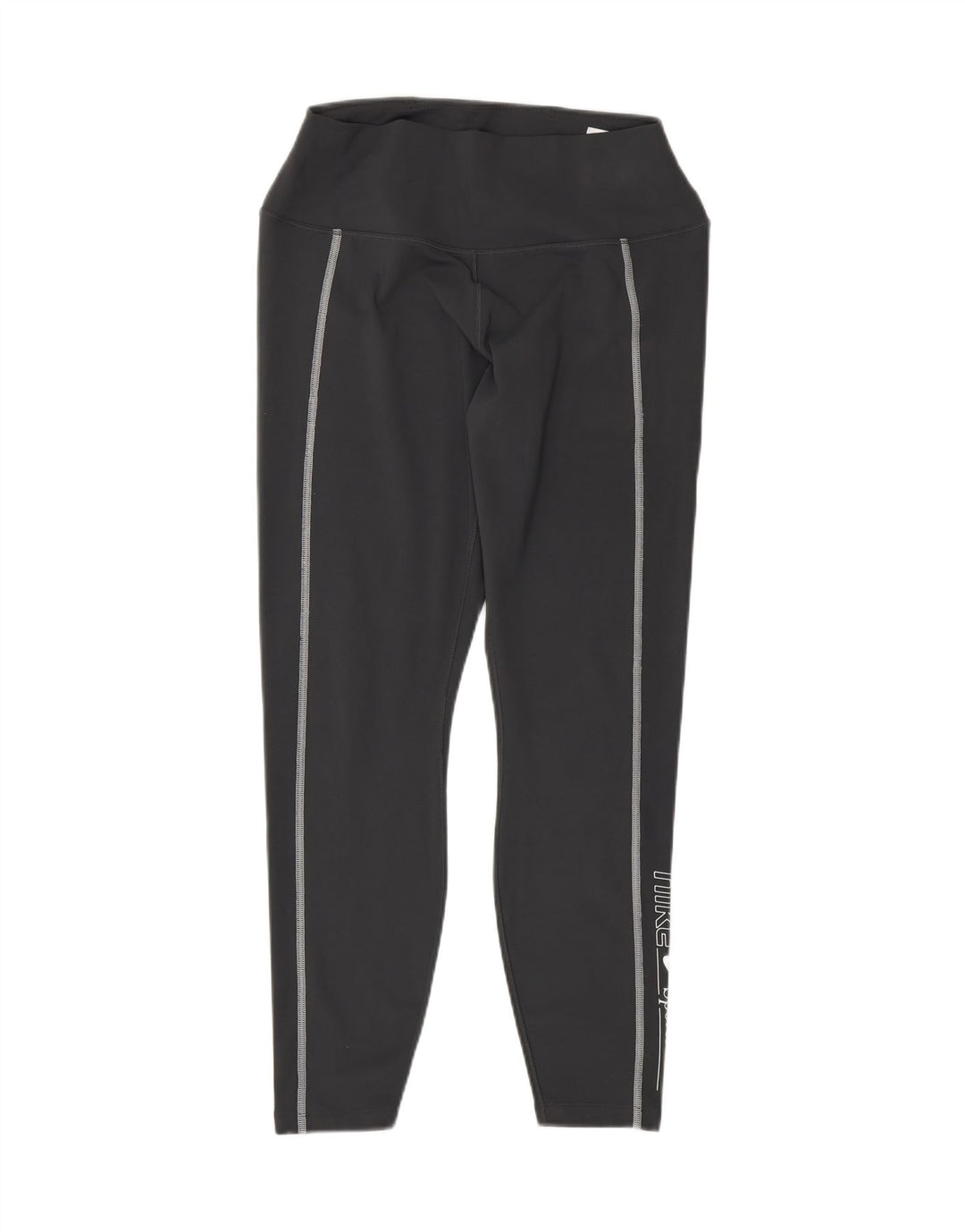 NIKE Leggings graphiques pour femmes UK 16 Large Gris Polyester