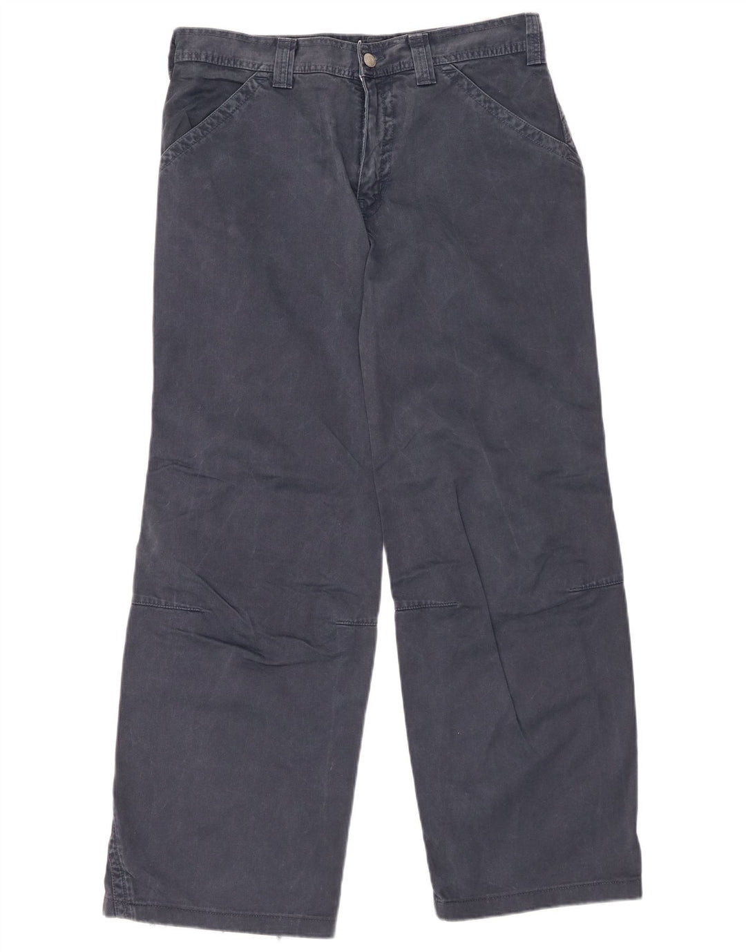 ARMANI Pantalon décontracté coupe ample pour homme IT 48 Medium W32 L30 Bleu marine