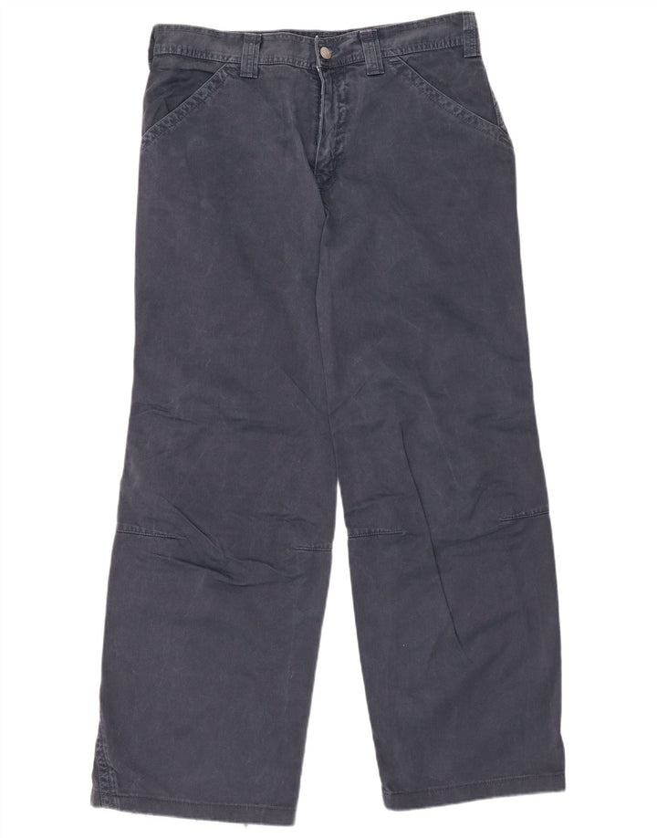 ARMANI Pantalon décontracté coupe ample pour homme IT 48 Medium W32 L30 Bleu marine