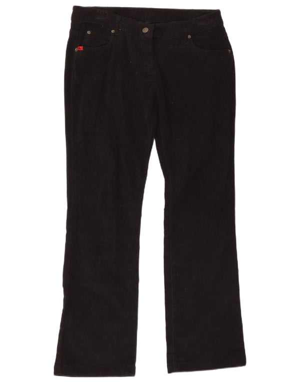 Kappa Pantalon en velours côtelé Perfect Fit pour femme IT 46 Large W36 L30 Noir
