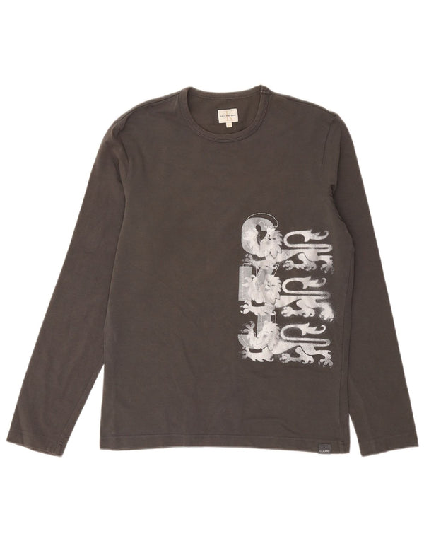 Calvin Klein Jeans Haut graphique à manches longues pour hommes en coton gris moyen