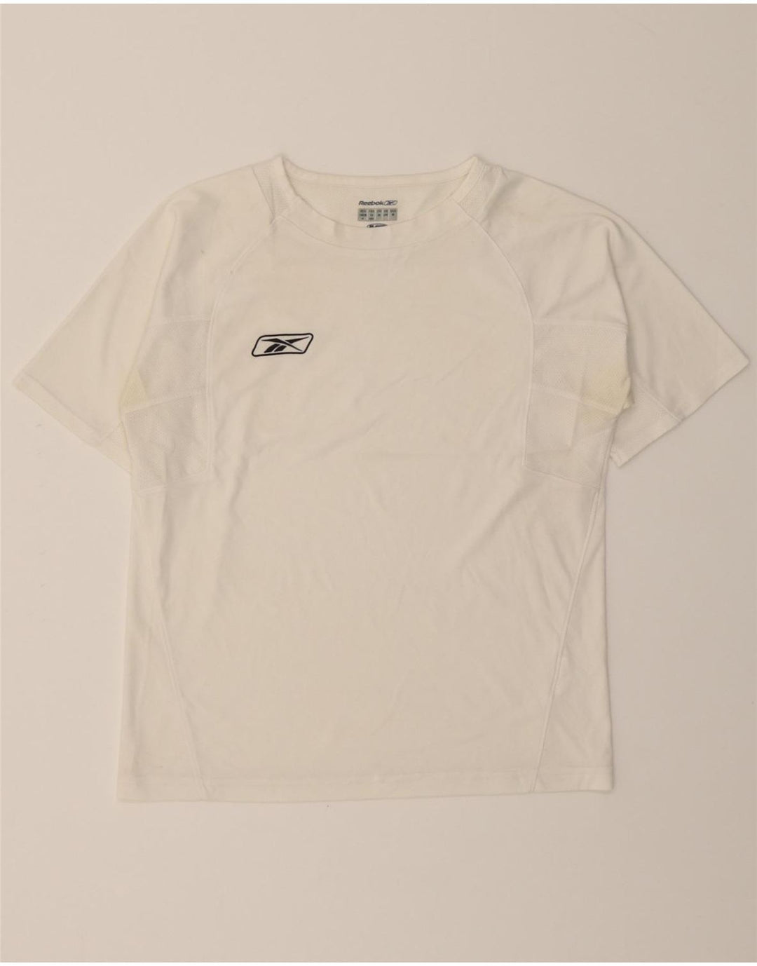 REEBOK Boys T-Shirt Top 9-10 Years Medium White Polyester Vintage Reebok and Second-Hand Reebok from Messina Hembry 