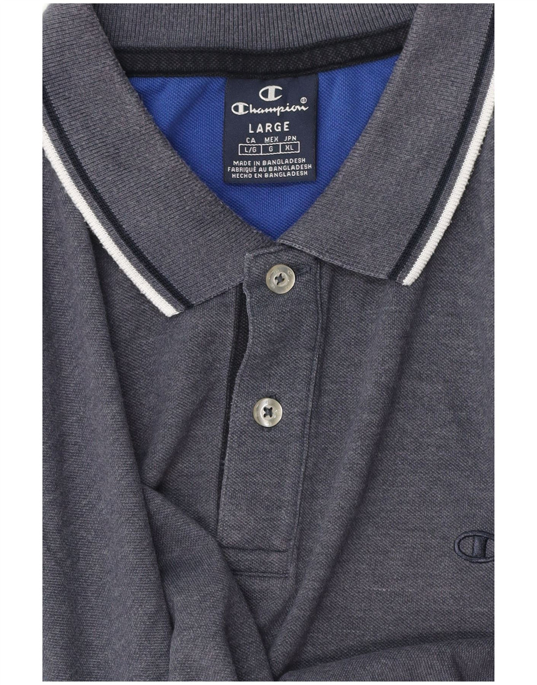 Champion Polo Homme Grand Gris Coton
