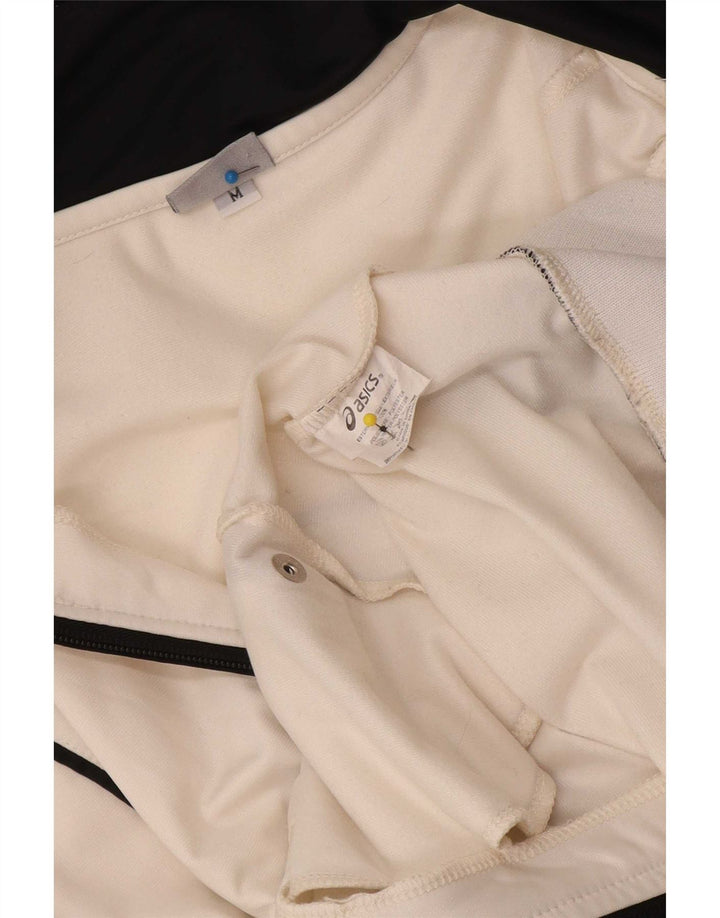 Asics Veste de survêtement pour femme UK 14 Medium Off White Colourblock