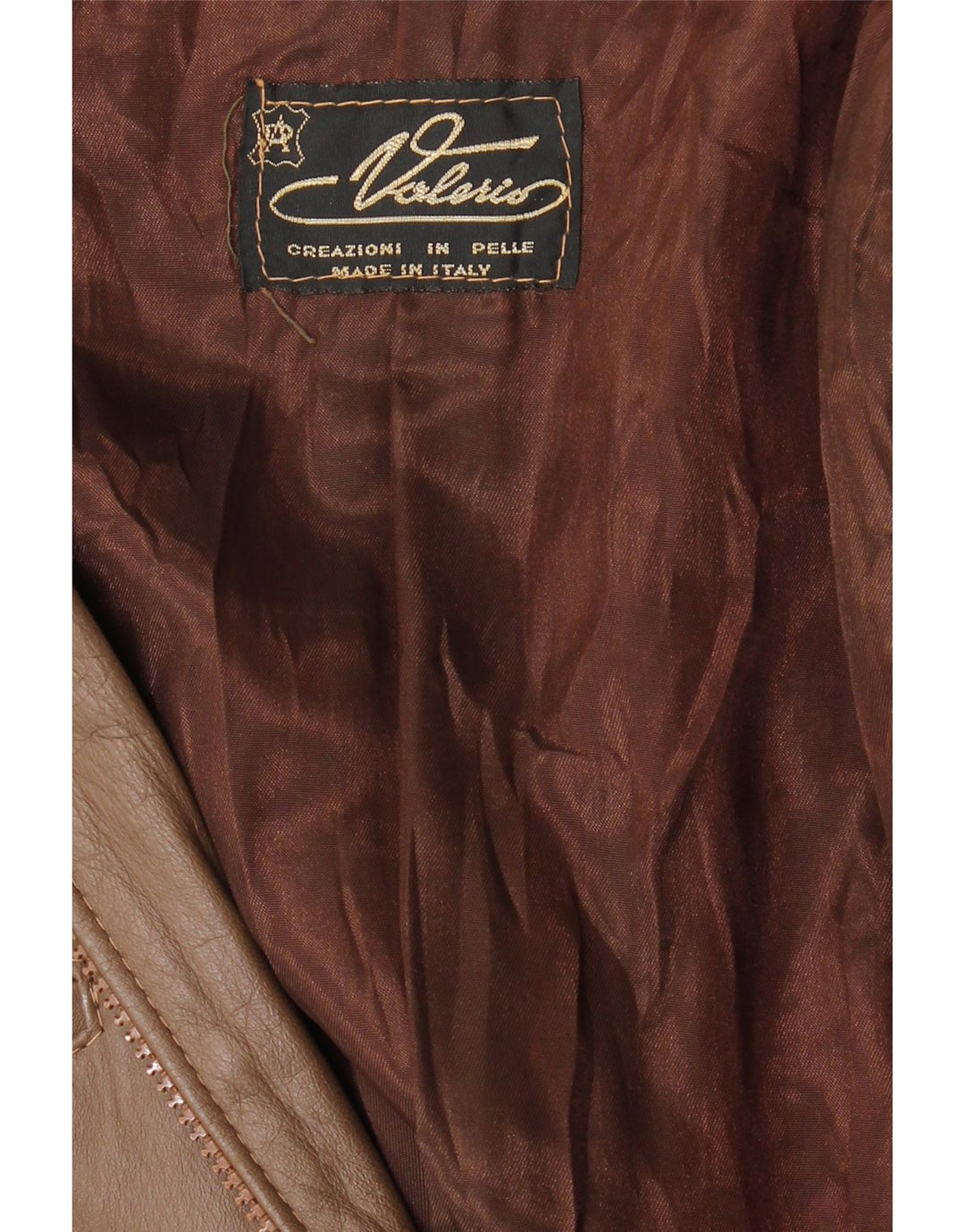 manteau en cuir femme vintage UK 14 Cuir brun moyen