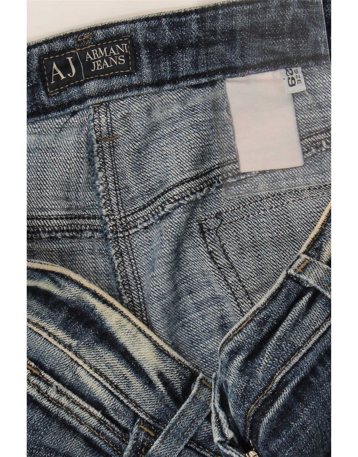 Armani Jean slim effet vieilli W29 L29 bleu marine pour femme