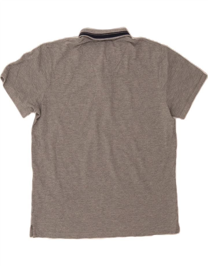 JACK & JONES Mens Graphic Polo Shirt Large Grey Cotton Vintage Jack & Jones and Second-Hand Jack & Jones from Messina Hembry 