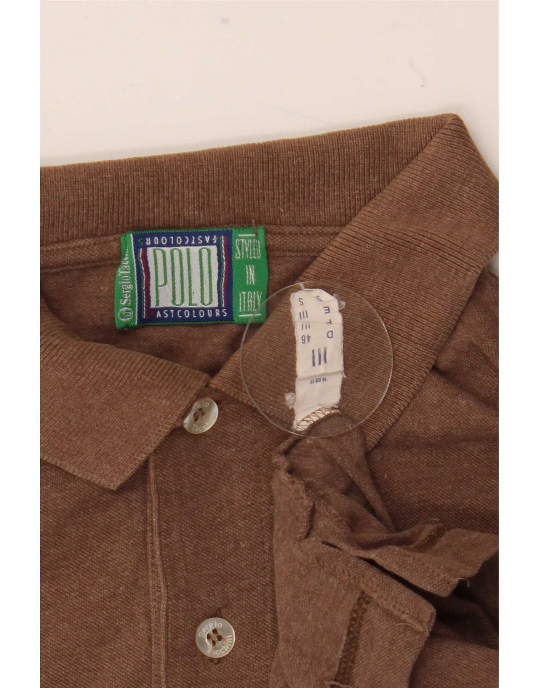 Sergio Tacchini Polo à manches longues pour homme EU 46 Small Beige