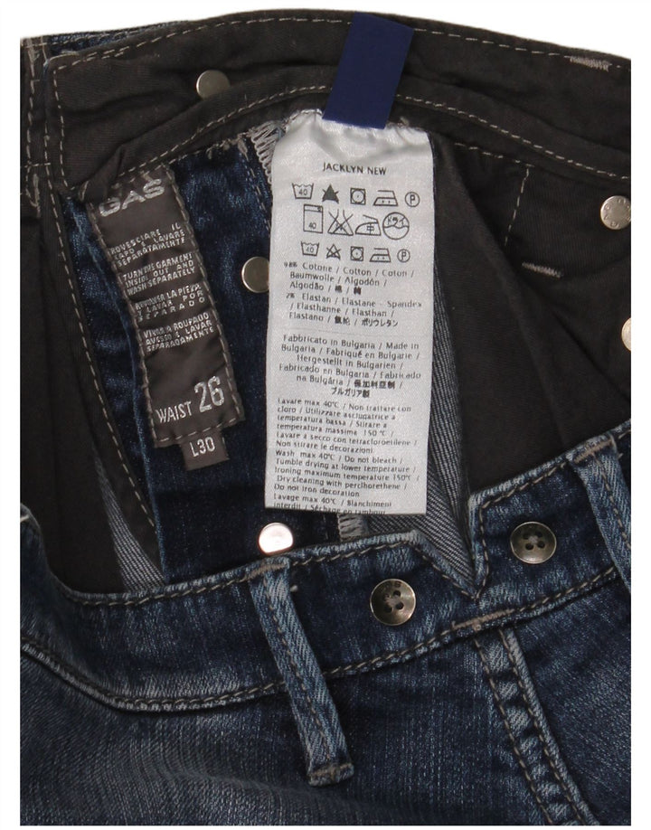 Gas Jean Slim Femme W26 L30 Bleu Coton