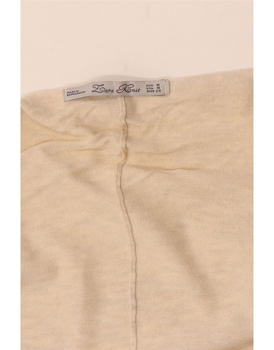 Zara Femme Poncho Ouvert UK 14 Beige Moyen