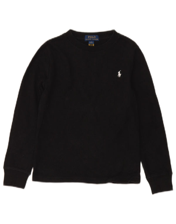 Polo Ralph Lauren Pull à col rond pour garçon 4-5 ans en coton noir