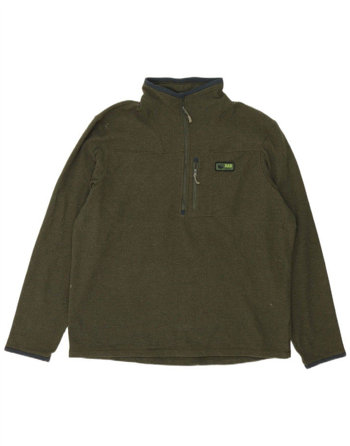 Rab Mens Zip Neck Sweatshirt Jumper XL Vert Polyester