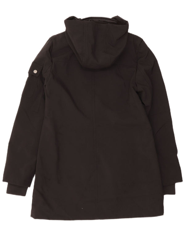 French Connection Parka à capuche pour femme UK 10 Small Noir