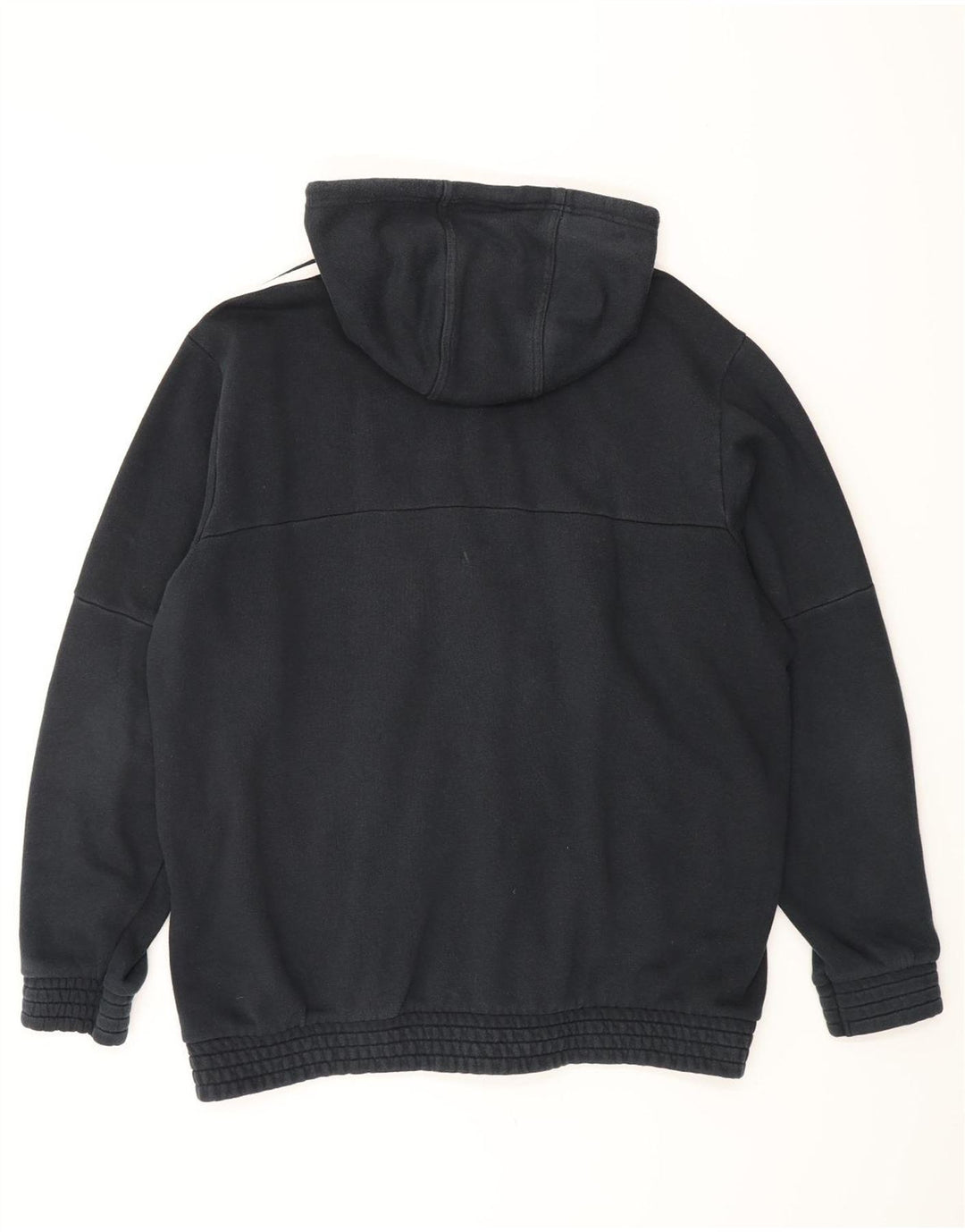 ADIDAS Pull à capuche zippé graphique pour homme XL en coton bleu marine