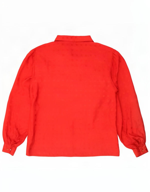 Primavera Firenze Chemise Chemisier Femme UK 16 Grand Rouge Géométrique Polyester