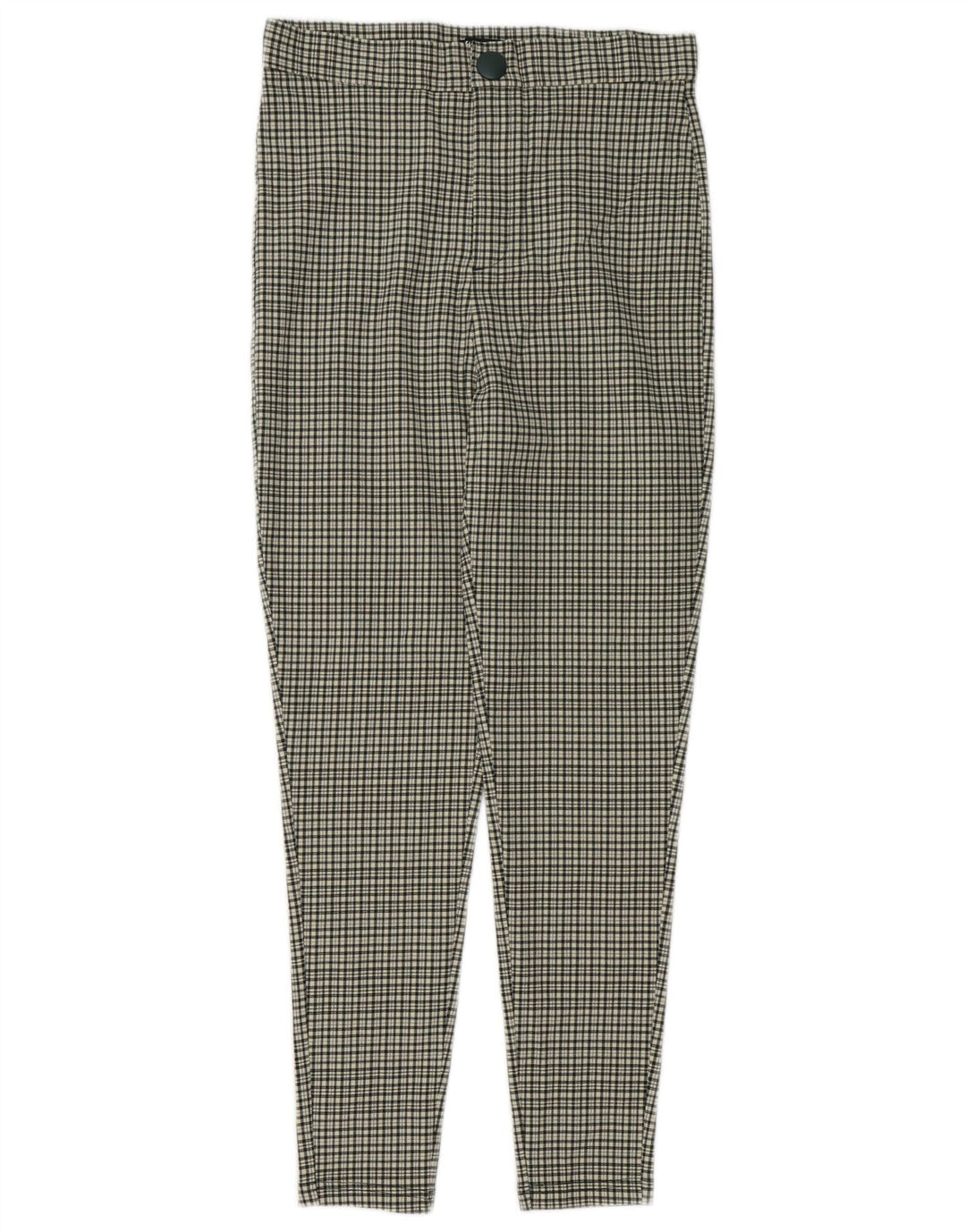 Zara Pantalon décontracté taille haute pour femme Medium W28 L27 Vichy multicolore
