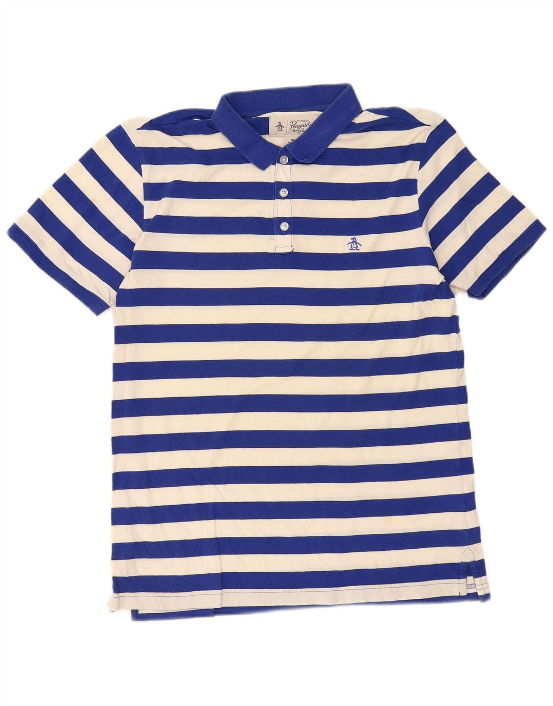 Penguin Polo Regular Fit Homme Bleu Moyen Rayé Coton