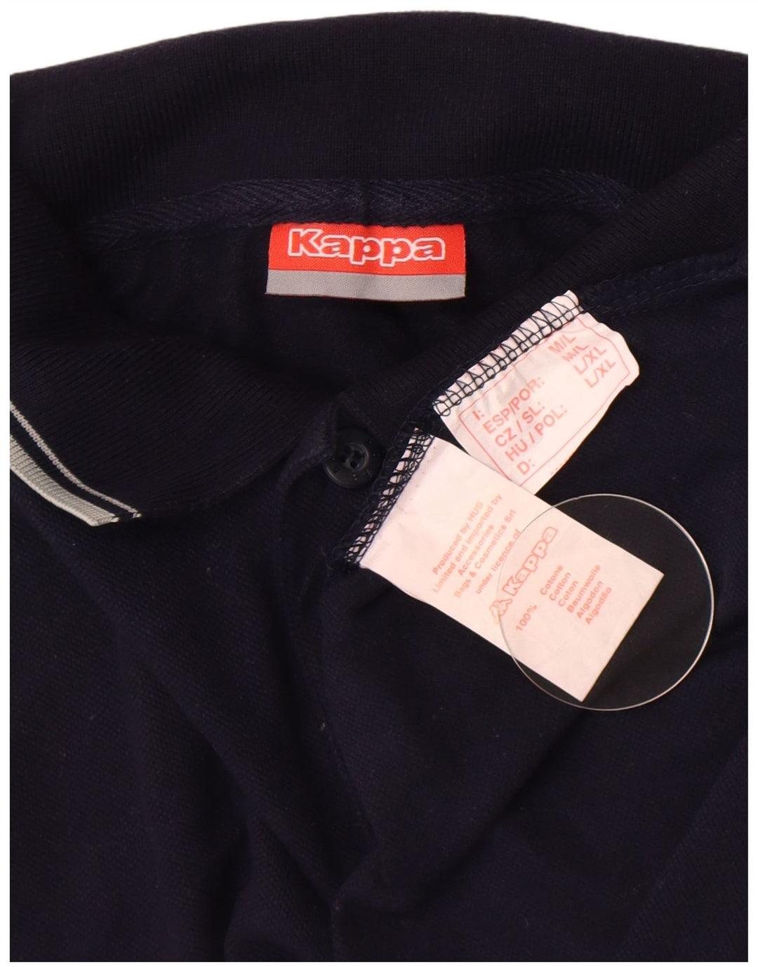 Kappa Polo Homme Bleu Marine Moyen Coton