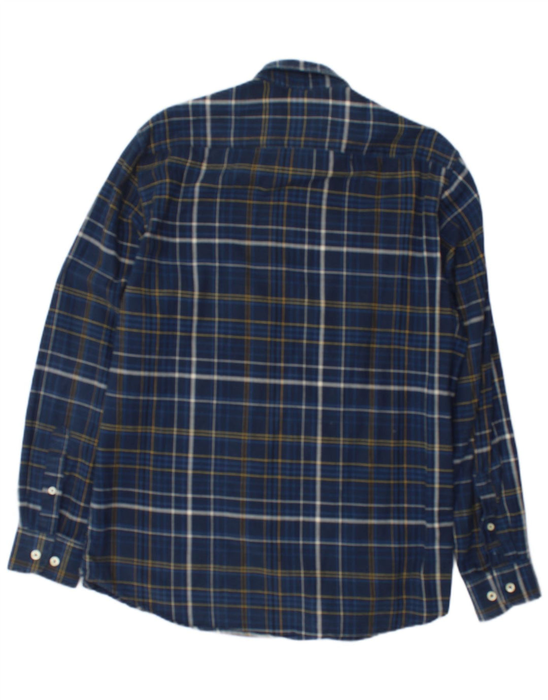 Carrera Chemise Regular Fit en Flanelle pour Homme en Coton à Carreaux Bleu Marine Large